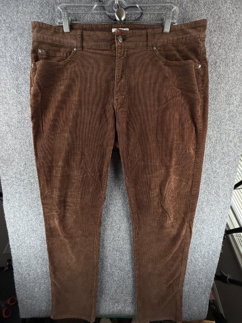 Peter Millar Brown Corduroy Pants Men Size 38 Cotton Stretch Pockets ACTL 38X33
